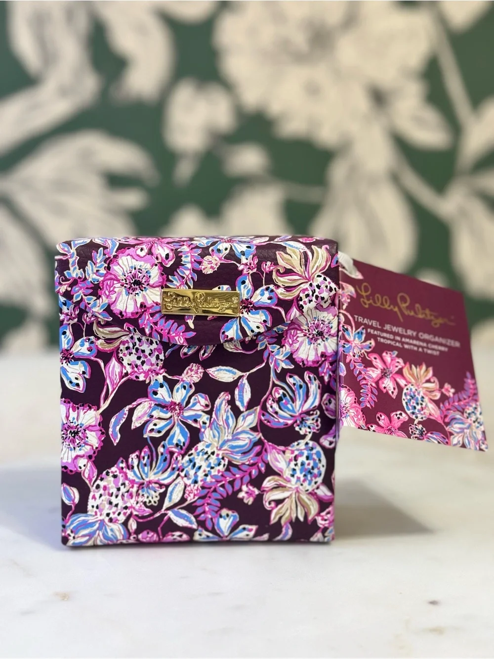 Lilly Pulitzer Purple Floral Travel Jewelry Box NWT
